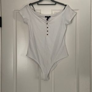 forever 21 white bodysuit